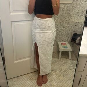 White maxi skirt